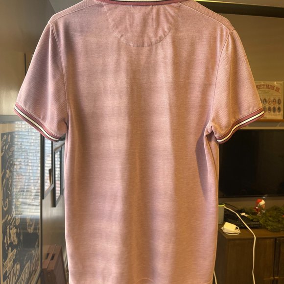 Ted Baker Collared Polo Shirt - Pink/Size 3 (Medium) - Picture 3 of 4